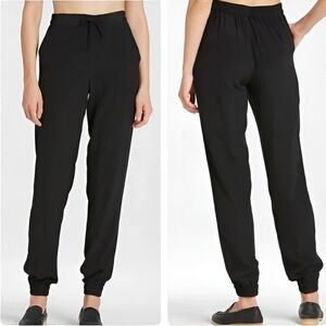 Lillysilk Black Elastic Waist‎ Silk Jogger